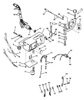 Ручки руля комплект (Часть 2) 2-Х ТАКТНОГО ПЛМ MERCURY 50EO Серийный номер от 0G290585 до 0G589999