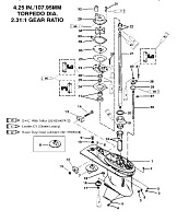 Корпус шестерни (приводной вал)(3 JAW REVERSE CLUTCH) 2-Х ТАКТНОГО ПЛМ MERCURY 90 Серийный номер от 0D283222 до 0G760299