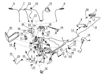 Органы управления, осветтельные и сигнальные приборы, датчики снегохода РМ (РУССКАЯ МЕХАНИКА) VECTOR 551I