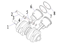Коленчатый вал 2-х тактного ПЛМ MARLIN 40F