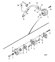 Топливный насос 4-Х ТАКТНОГО ПЛМ MERCURY F15 Серийный номер от 0P401000 и выше