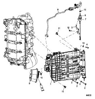 Встроенный воздушный топливный модуль 4-Х ТАКТНОГО ПЛМ MERCURY 115 Серийный номер от 01B366823 и выше