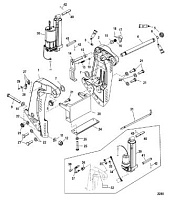 Кронштейн транца 2-Х ТАКТНОГО ПЛМ MERCURY 90 Серийный номер от 0P325500 и выше